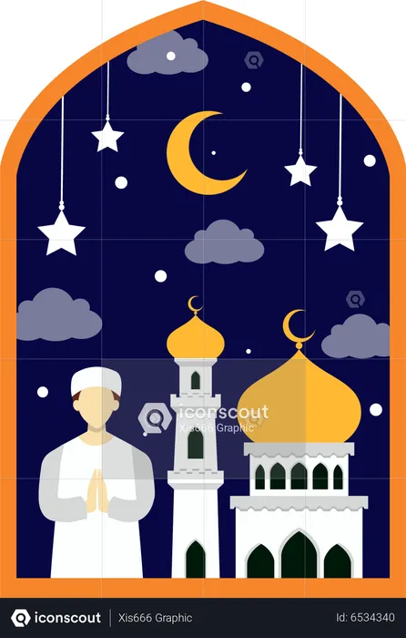 Celebrar el ramadán  Ilustración