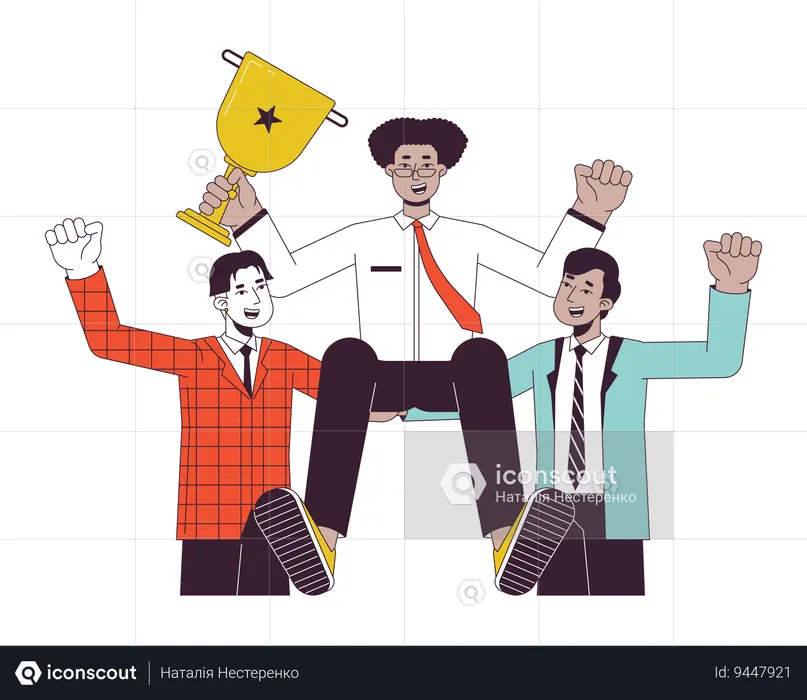 Celebrate business team  Illustration