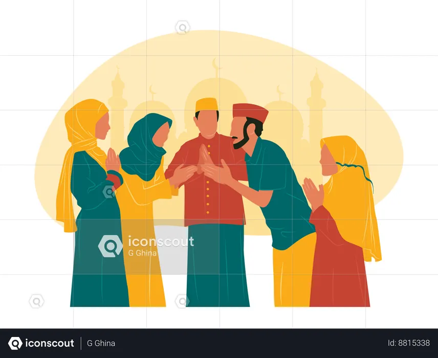 Celebrate Eid Al Fitr  Illustration