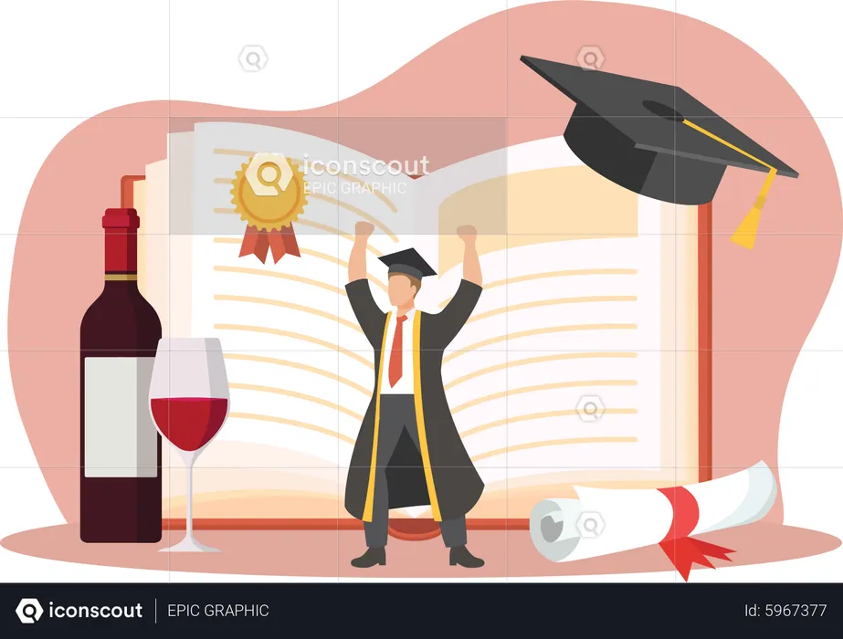 Celebrate Graduation ceremony  Illustration