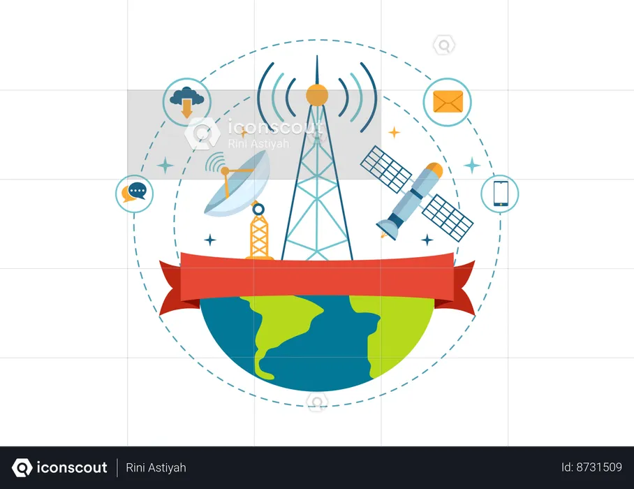 Celebrate World Telecommunication and Information Society Day  Illustration