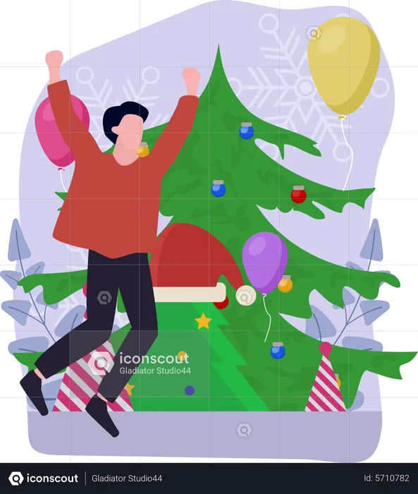 Celebrating Christmas  Illustration