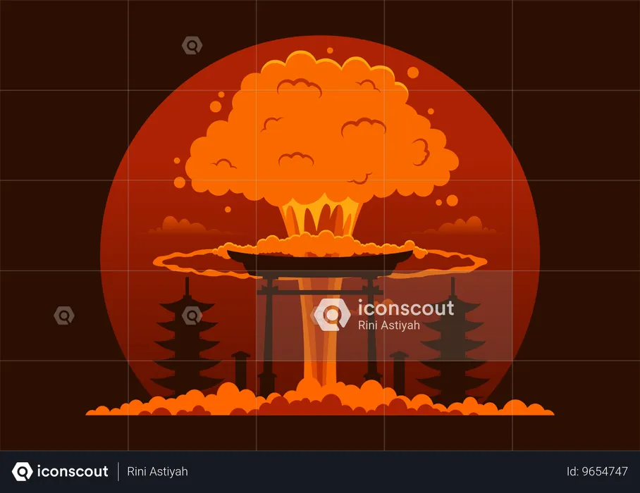 Celebrating Hiroshima Day  Illustration