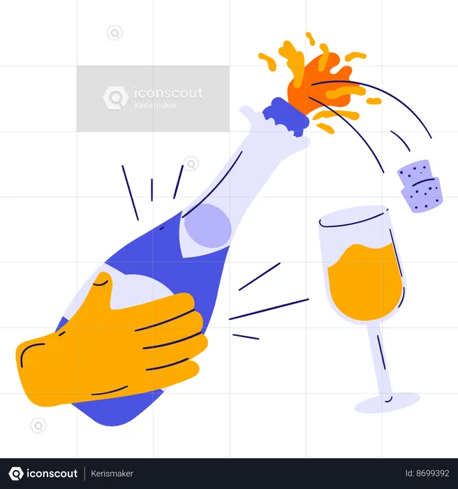 Celebration Champagne  Illustration