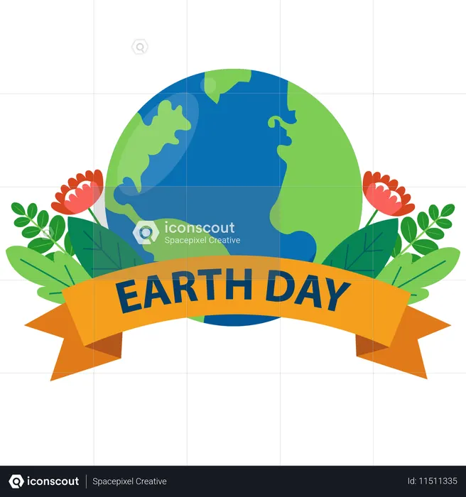 Célébration du jour de la terre  Illustration