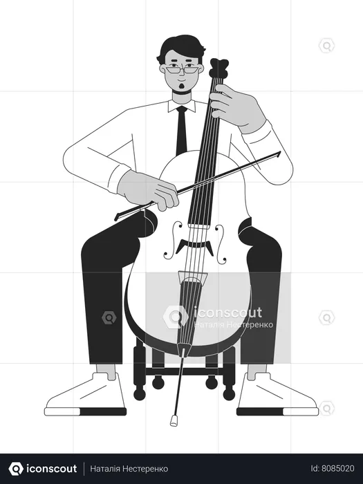 Cello musician  Illustration