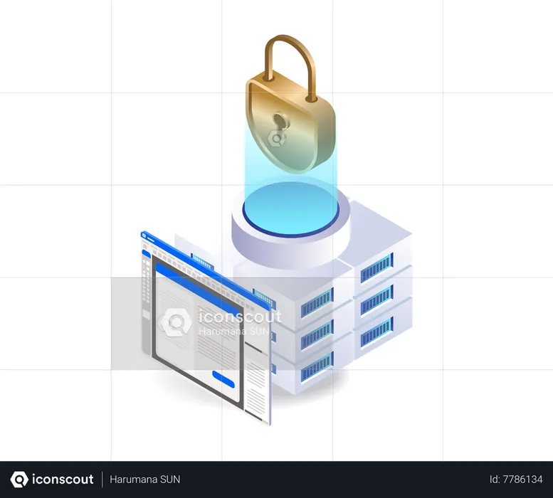 Central server database security application  Illustration