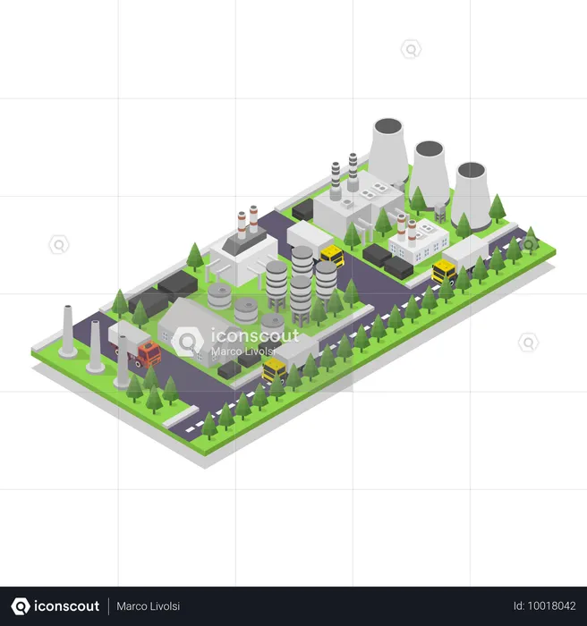 Centrale électrique au charbon  Illustration