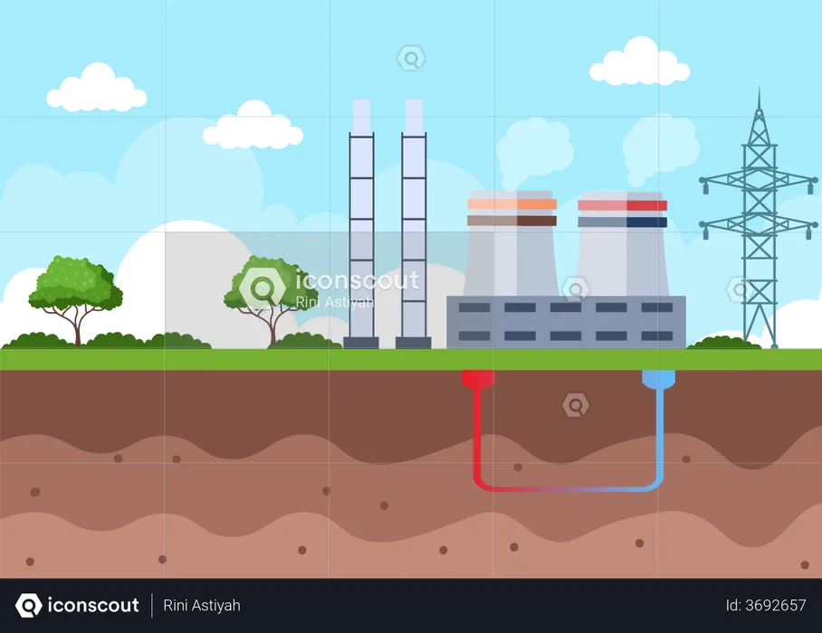 Centrale thermique  Illustration