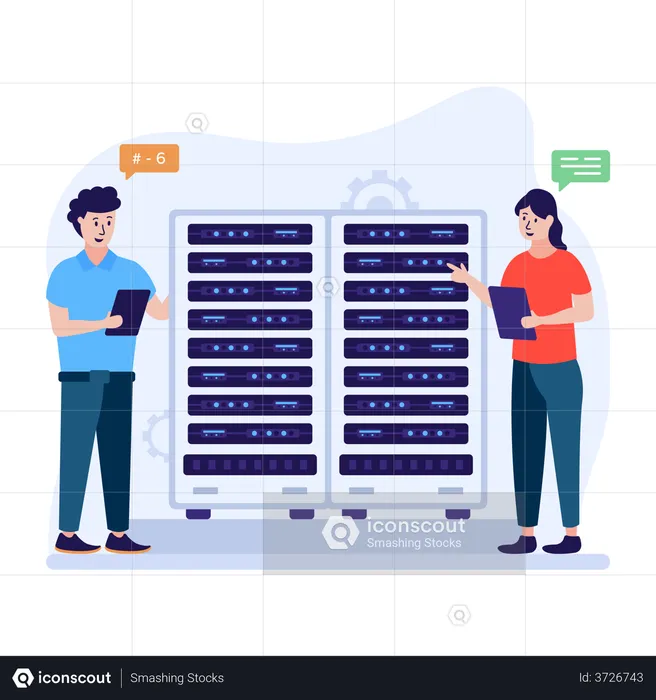 Centro de datos en la nube  Ilustración