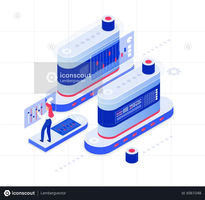 Centro de datos en la nube  Ilustración