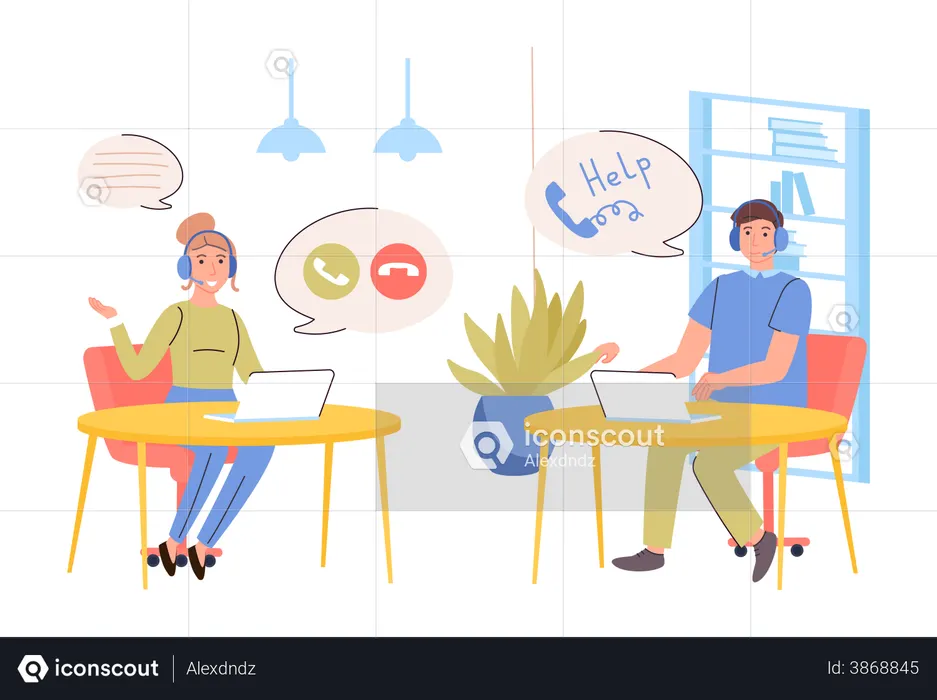 Centro de atención al cliente  Ilustración