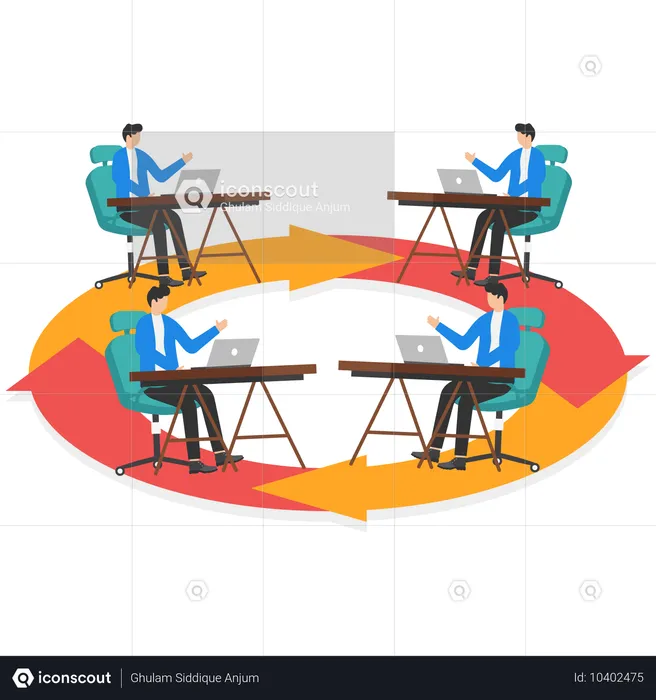 Cercle d'affaires  Illustration