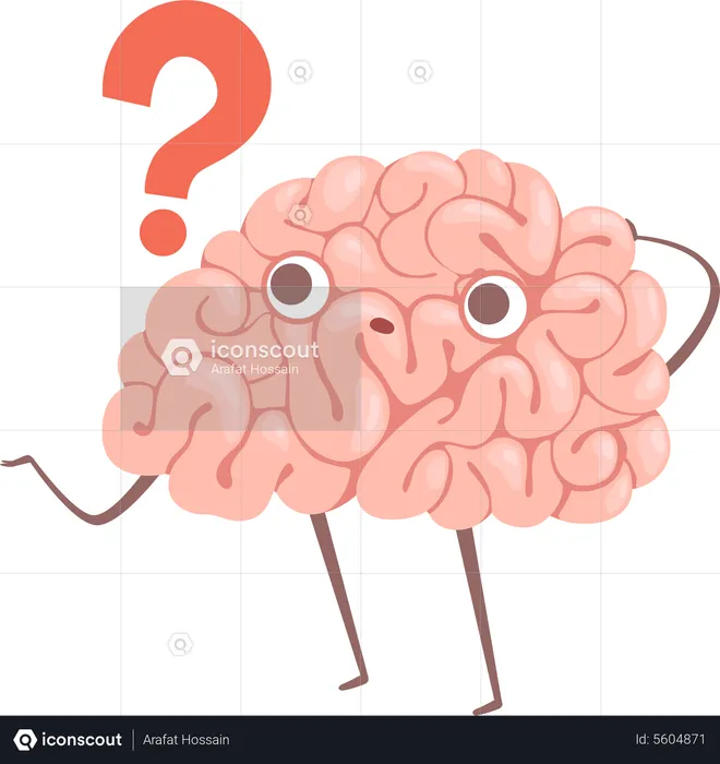 Cerebro confundido  Ilustración