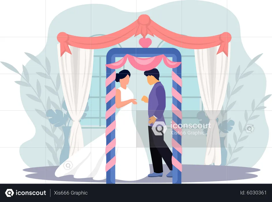 Ceremonia de la boda  Ilustración