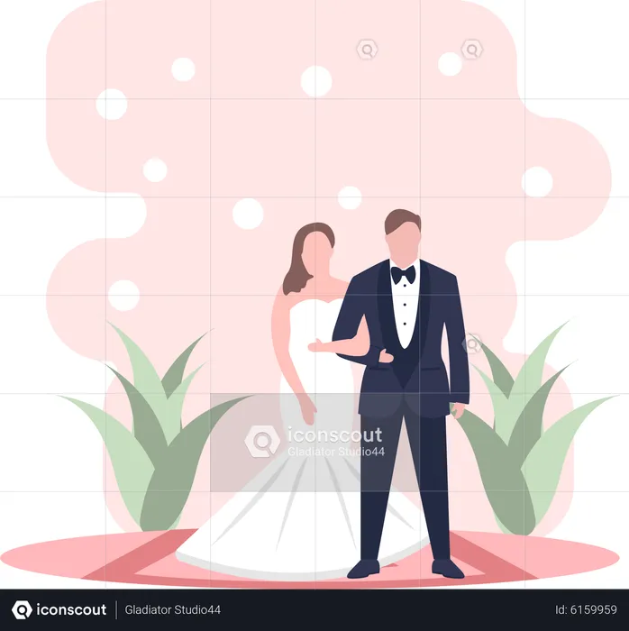 Ceremonia de la boda  Ilustración