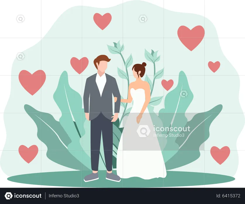 Ceremonia de la boda  Ilustración