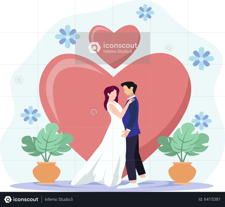 Ceremonia de la boda  Ilustración