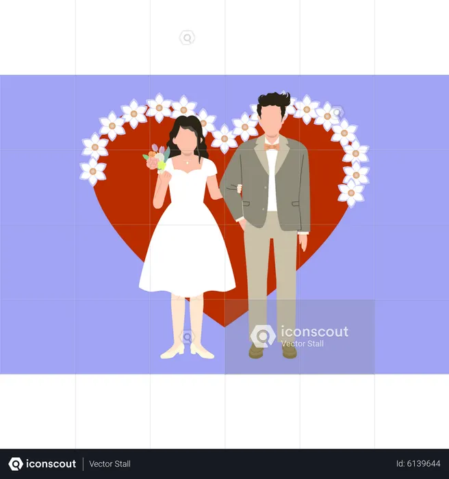 Cérémonie de mariage  Illustration