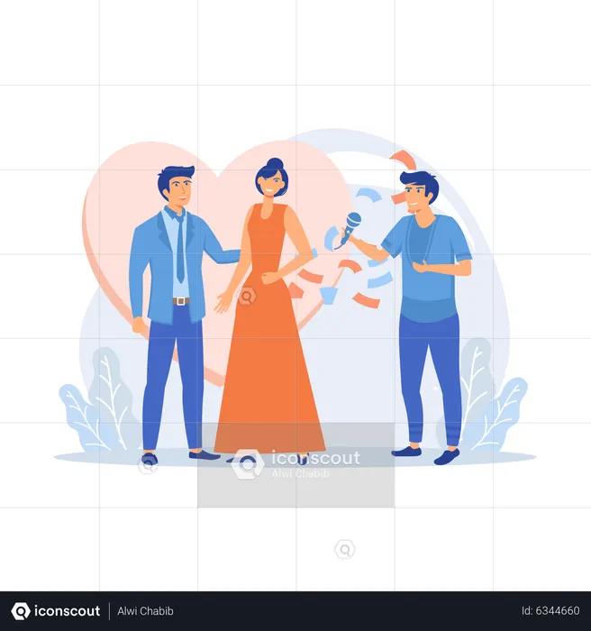 Cérémonie de mariage  Illustration