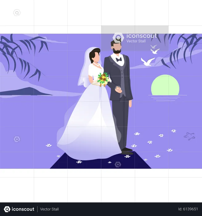 Cerimônia de casamento  Ilustração