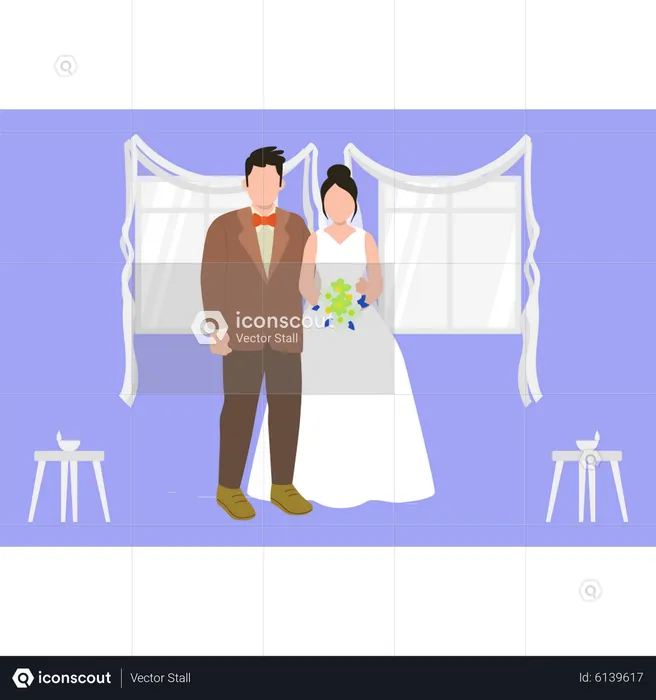 Cerimônia de casamento  Ilustração