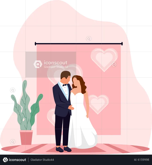 Cerimônia de casamento  Ilustração