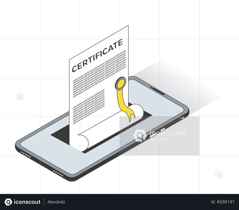 Certificado de graduação  Ilustração