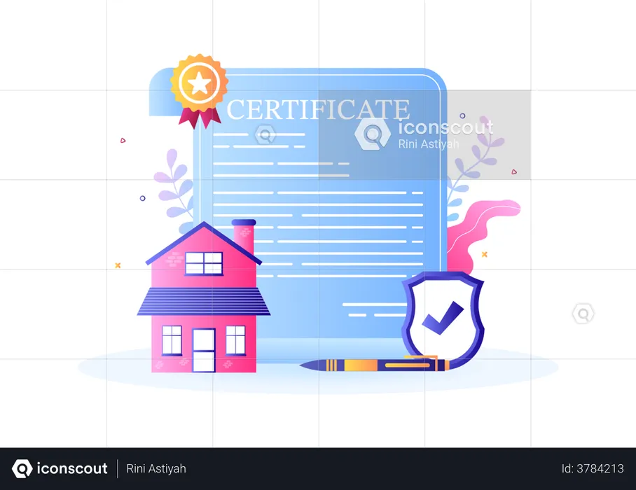 Certificado de propiedad  Ilustración