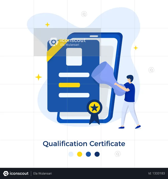 Certificado de qualificação  Ilustração