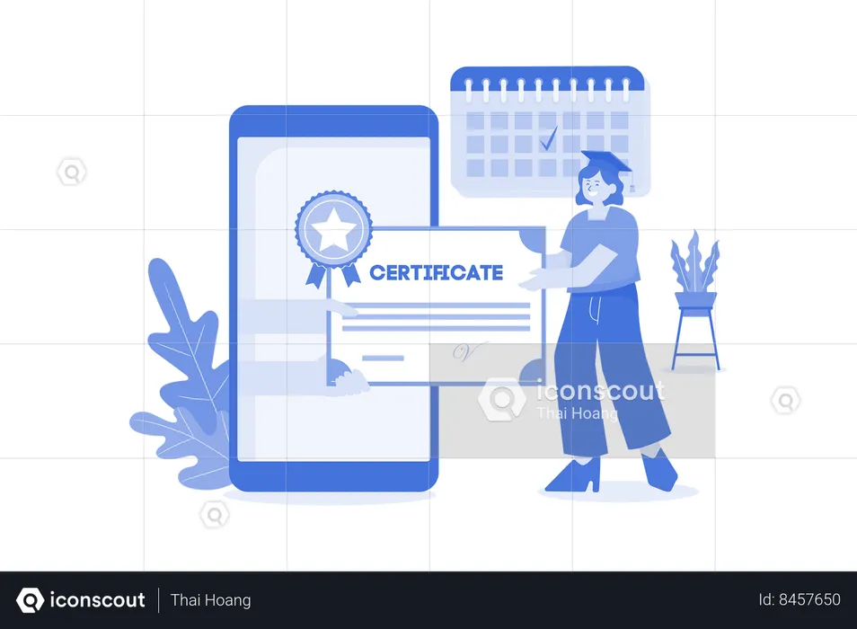 Certificado on-line  Ilustração