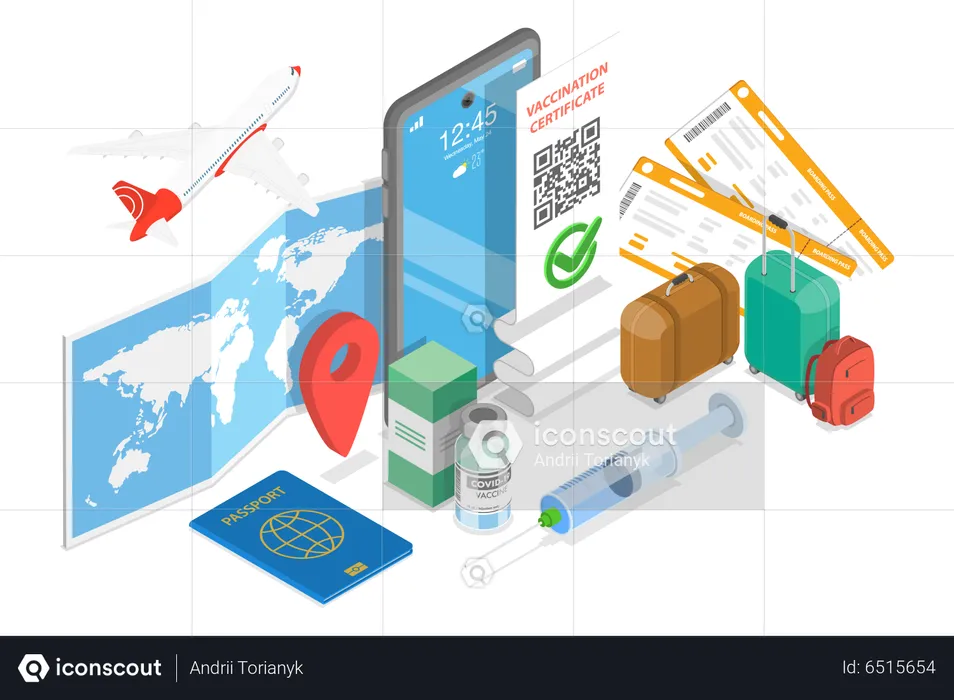 Certificat mondial covid  Illustration