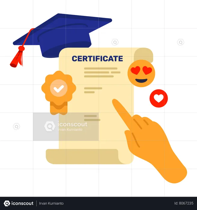 Certificat de fin d'études  Illustration