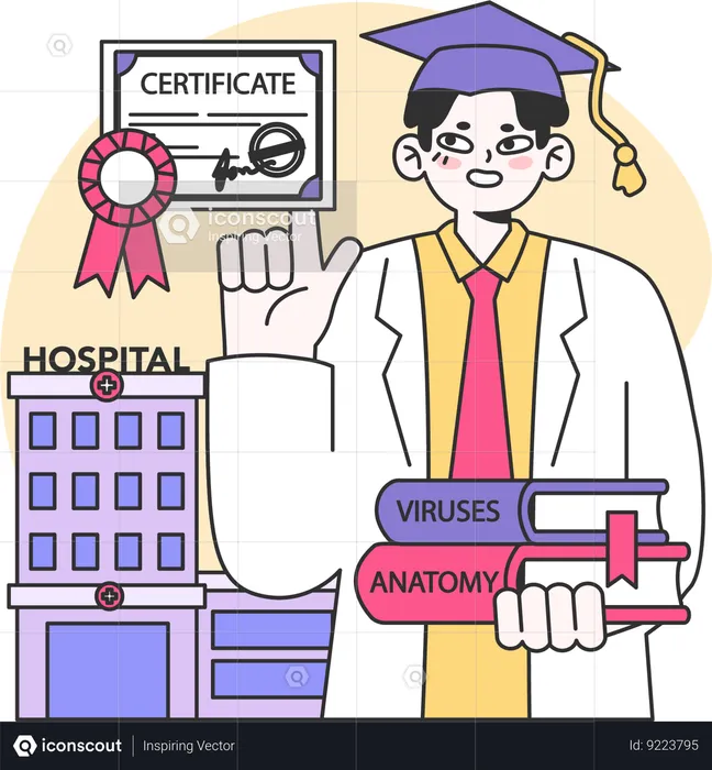 Certified doctor  Illustration