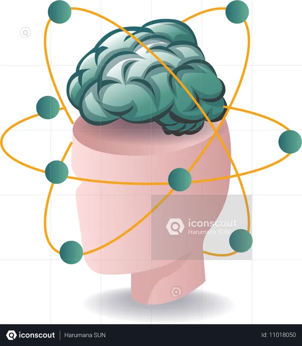 Le cerveau, symbole de l'intelligence humaine  Illustration