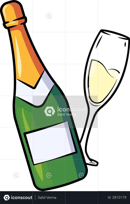 Champagne  Illustration