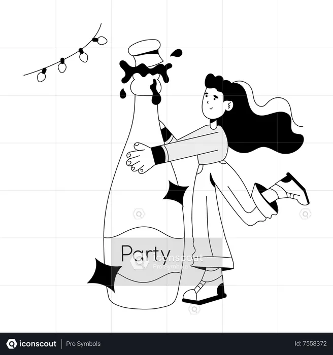 Champagne Celebration  Illustration