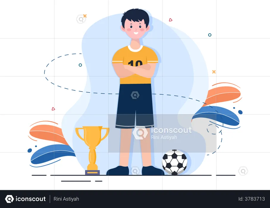 Champion Footballer  Illustration