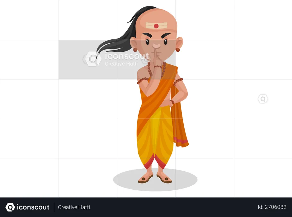 Chanakya thinking something  Illustration