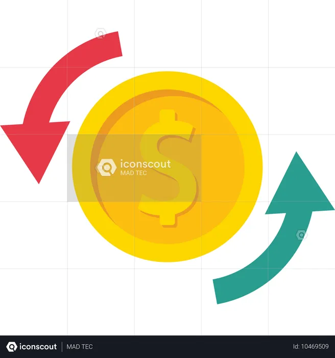 Échange de dollars  Illustration