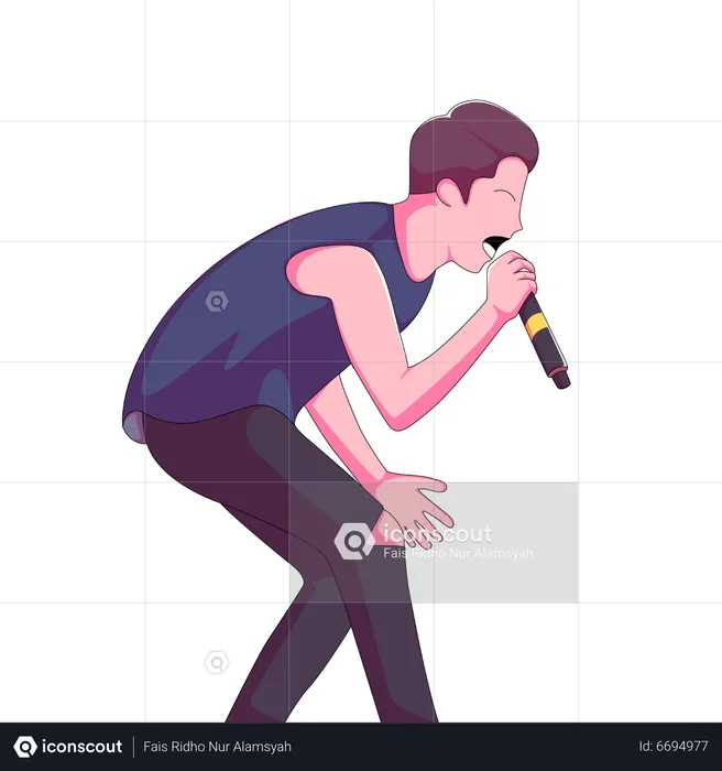 Chanteur masculin  Illustration