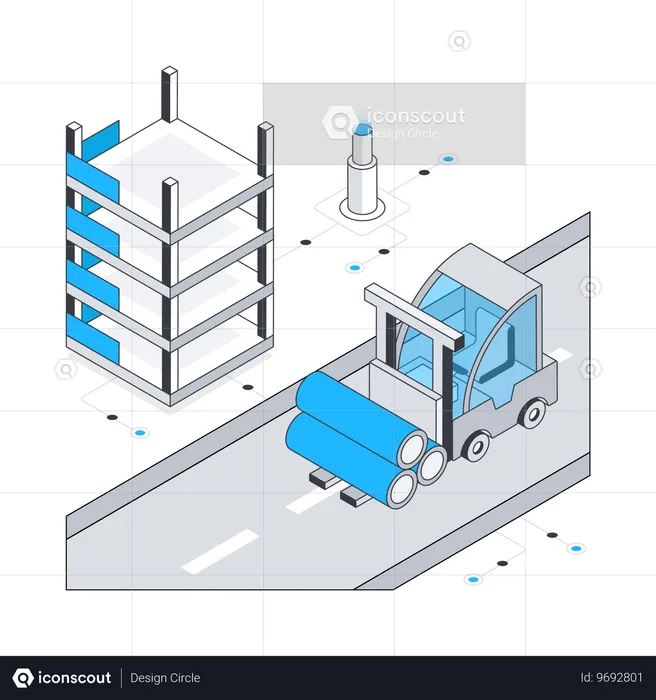 Chantier de construction  Illustration