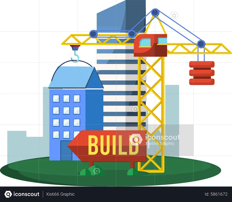 Chantier de construction  Illustration