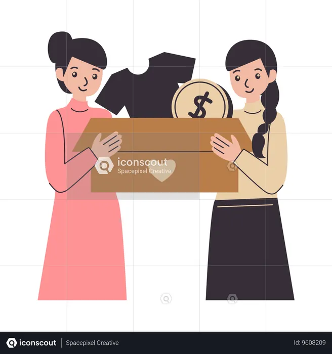 Charity Donation  Illustration