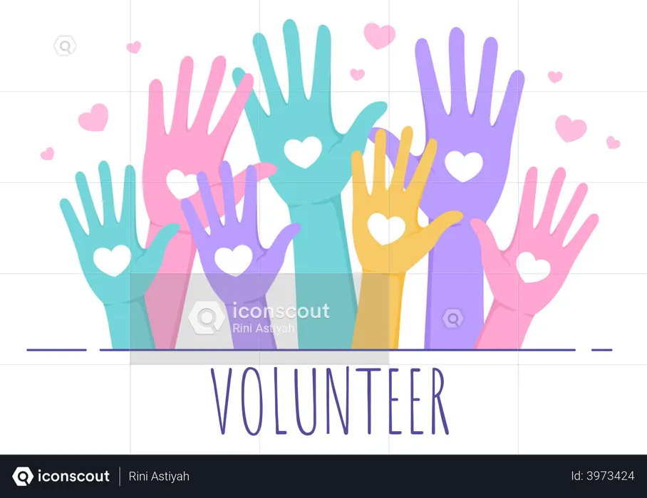 Charity volunteers  Illustration