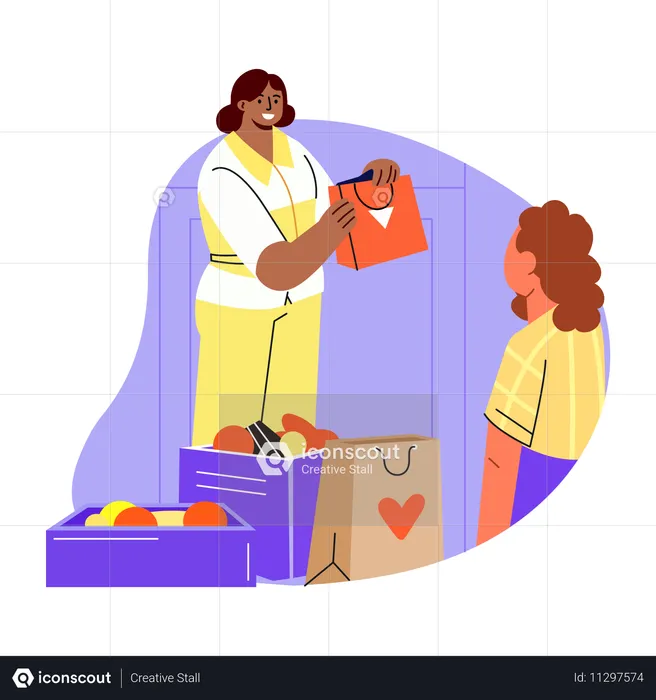 Charity Worker  Illustration