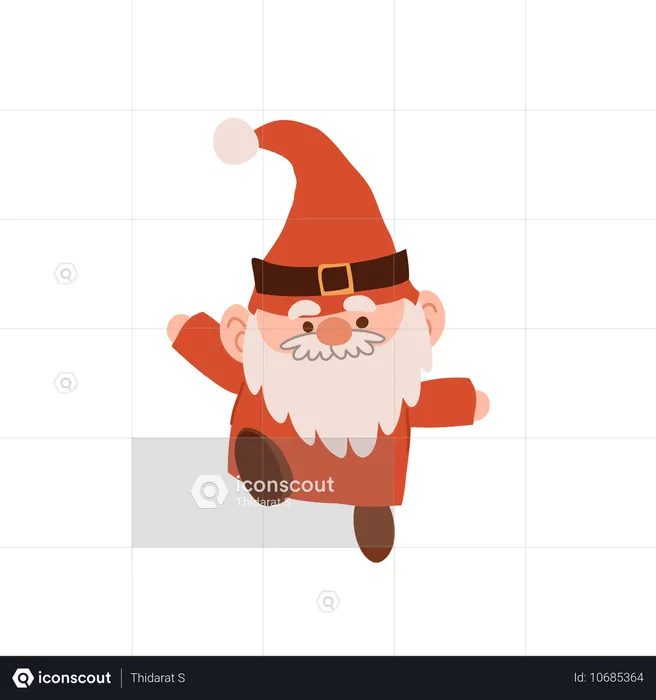 Charming cartoon Christmas gnome  Illustration