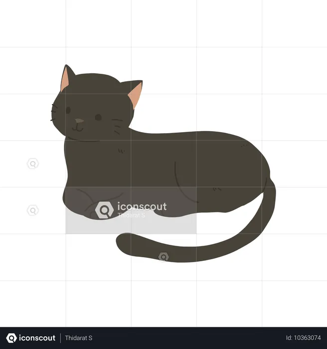 Charming cat  Illustration