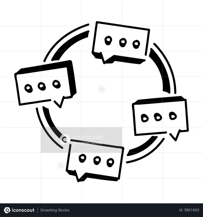 Chat comunitario  Ilustración