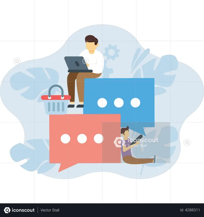 Chat marketing  Illustration
